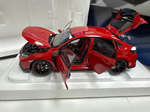 Box Damaged 2021 HONDA CIVIC TYPE R (FK8) RHD FLAME RED 1/18 BY AUTOART 73223 - Picture 13 of 15