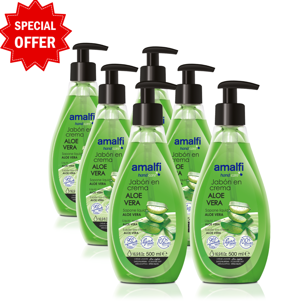 AMALFI ALOE VERA LIQUID SOAP 16,9OZ/500ML(PACK 6) | eBay