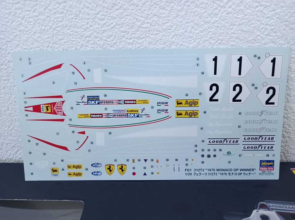 Hasegawa 1/20 Ferrari 312T2 1976 Monaco GP Winner Model Kit 23201 Giappone - Immagine 3 di 4