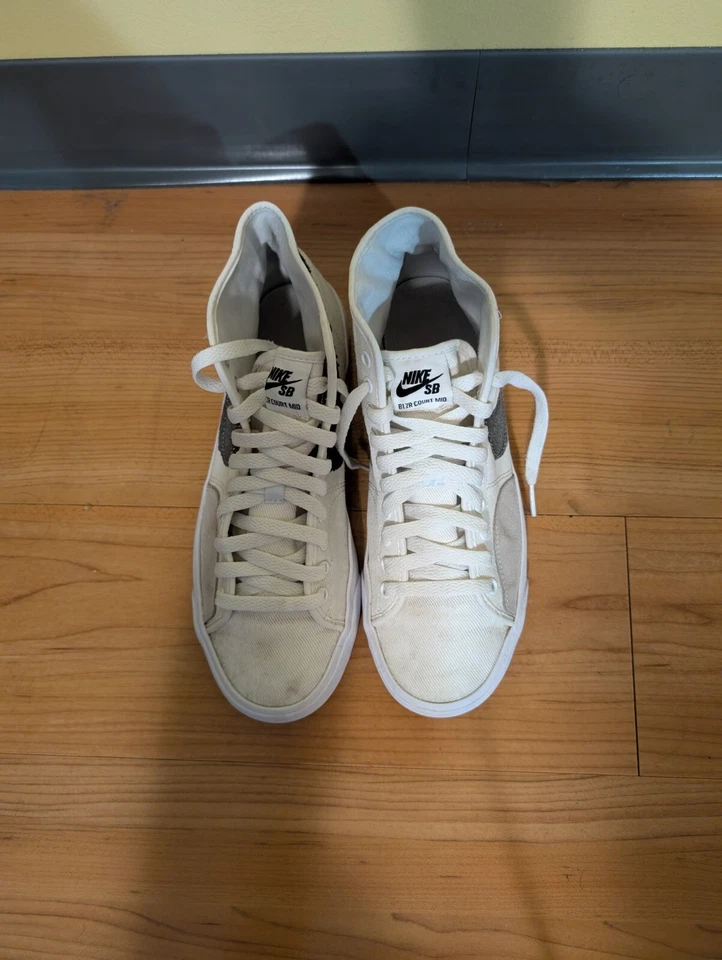 Size 8 - Nike Blazer Court Mid Premium SB White Black 2022 - Image 3 of 4