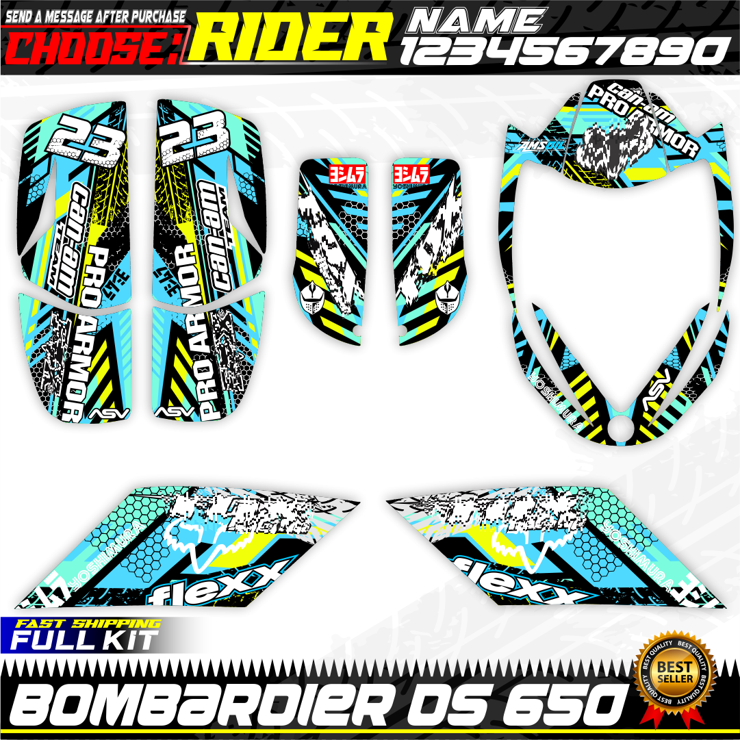 Canam ds 650 bombardier Kit graphics decals stickers DS650 CANAM decal graphic eBay