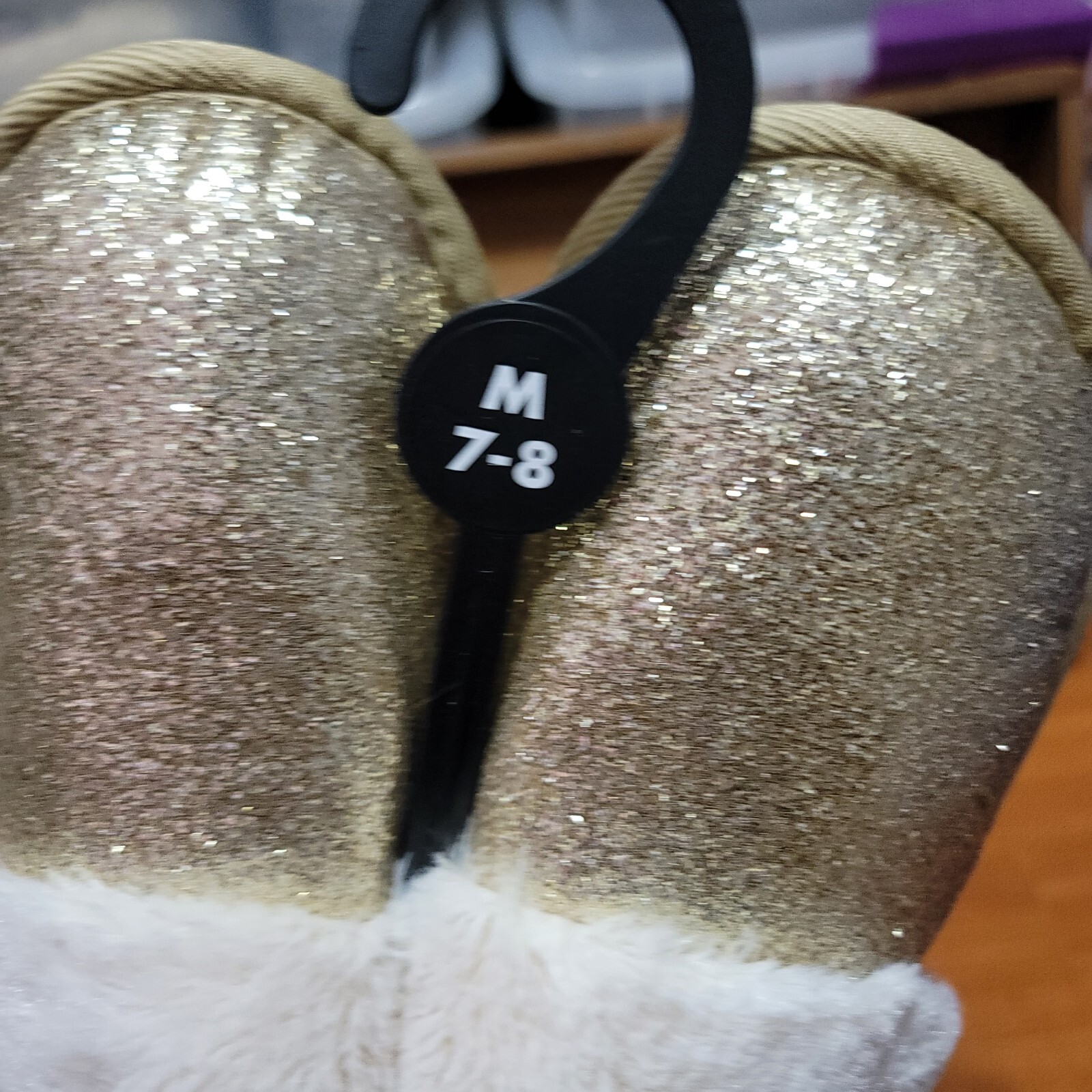 PANTOFOLA D’ORO Pantofole accoglienti donna glitter oro memory foam taglia 7 8