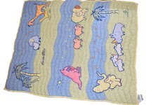 H8 Vintage Carter's JOHN LENNON Musical Parade Safari Animals Crib Comforter