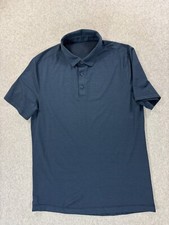 Lululemon Athletica Performance Short Sleeve Polo Shirt Men's Small Blue