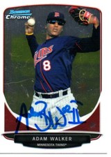Adam Brett Walker II Minnesota Twins 2013 Bowman Chrome Rookie Signed Card
