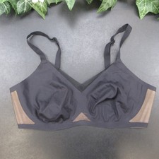 HONEYLOVE Women's Black Nude L 38B/C Wireless Seamless Mesh Bra