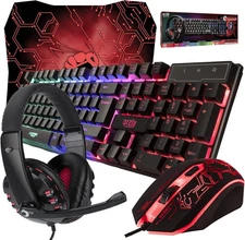 Teclado Y Mouse Inalambrico Gamer Set Croma Gaming Iluminacion Teclas Para Pc