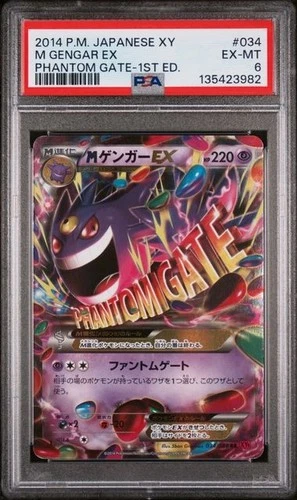 M Gengar EX #034 Phantom Gate JAPANESE Pokemon Card PSA 6