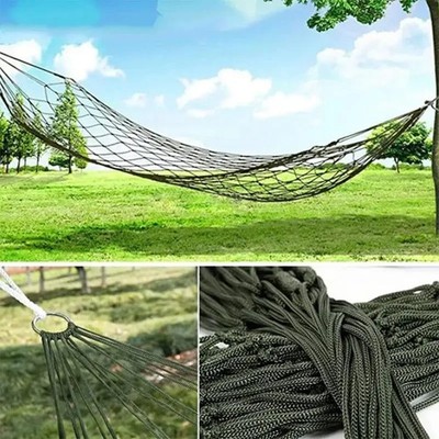 Tragbare Outdoor-Hängematte Netz Camping Gartenschaukel Liegebett