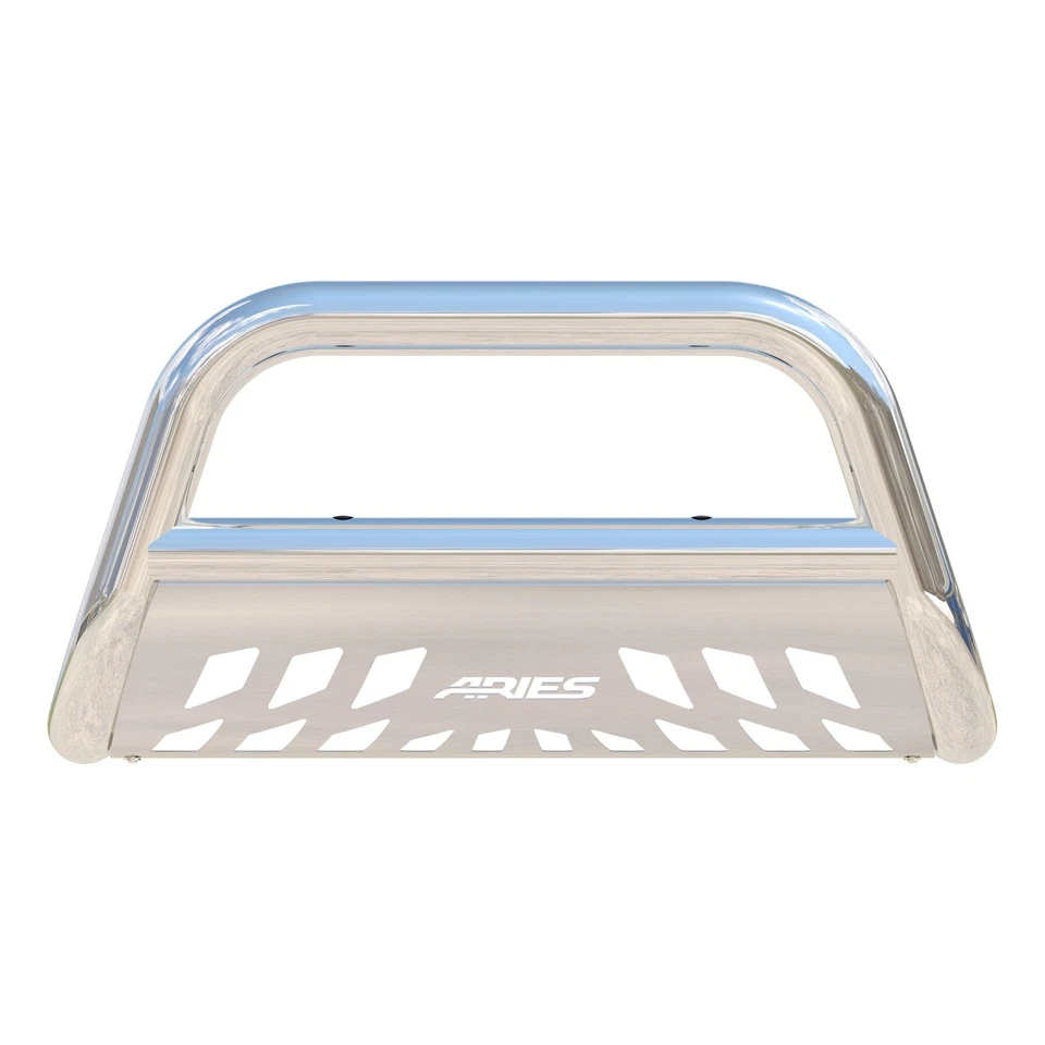 Aries 3in Stainless Bull Bar W/Skid Plate for 08-10 Ford F-250/F-350 Super Duty Foto 3 de 4