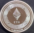 1 oz Silver Round - Ethereum * Contains 1 oz of .999 fine Silver * BitPay Coin