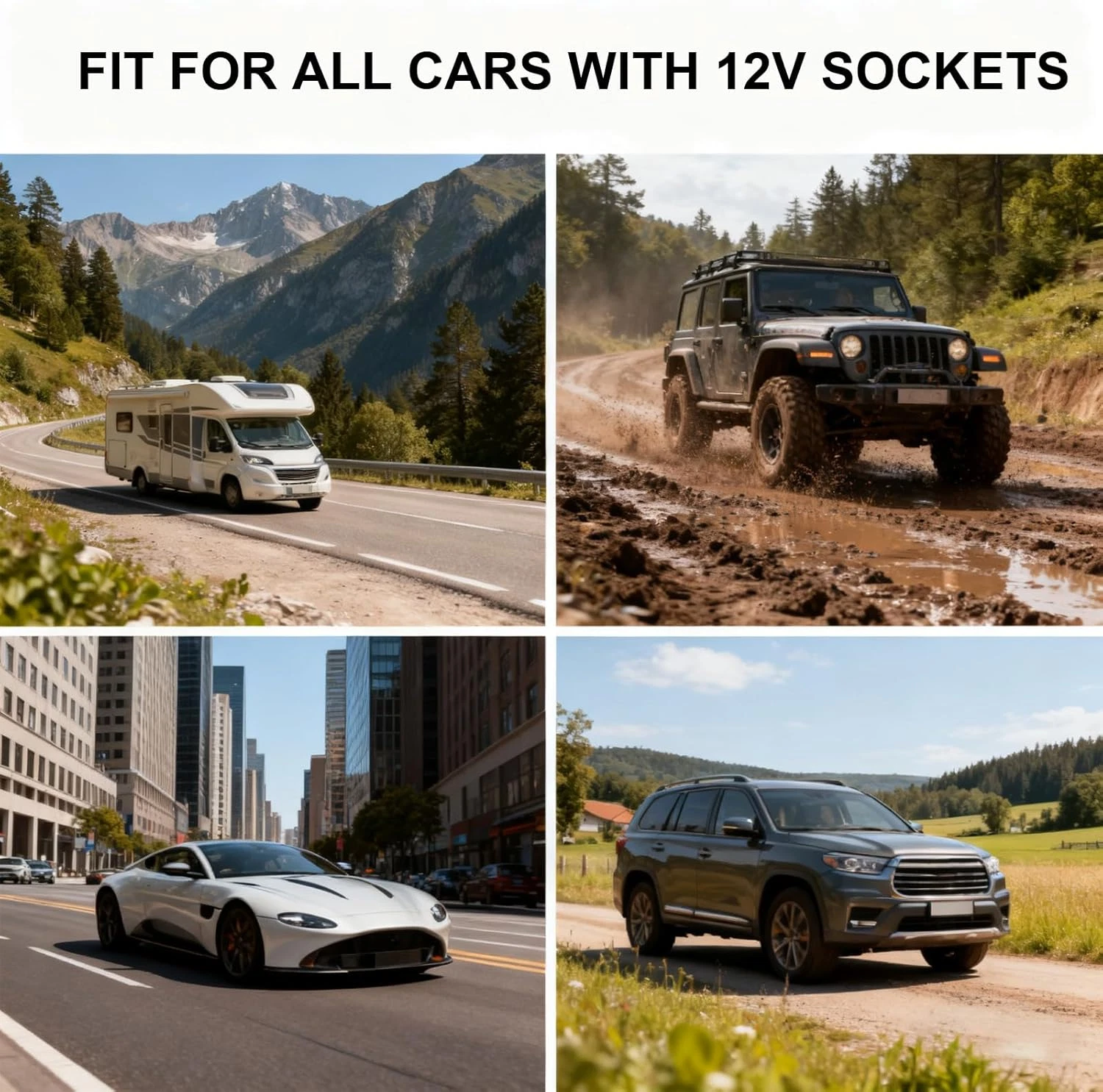 12V Portable Car Heater 3-in-1 Defroster and Fan with 360 Degree Swivel Base