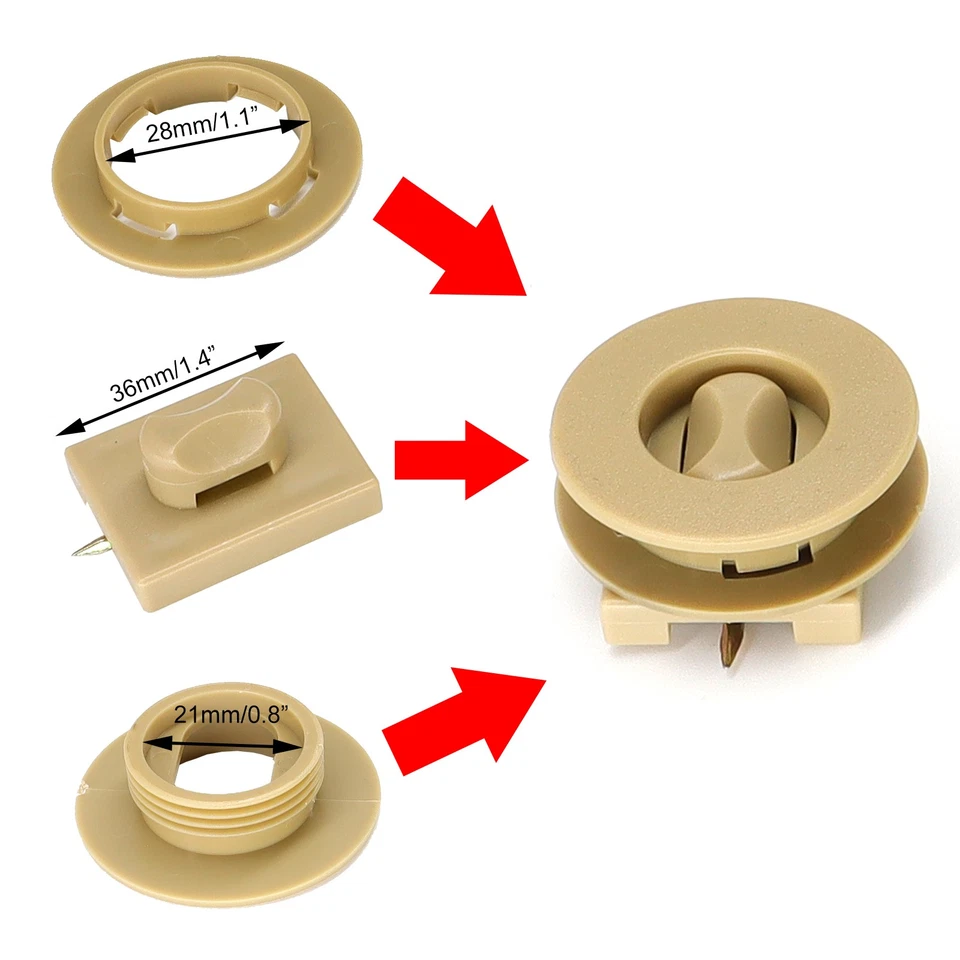 4 X clipes bege universais tapete tapete carpete braçadeira suporte de fixação gancho de retenção - Imagem 4 de 4