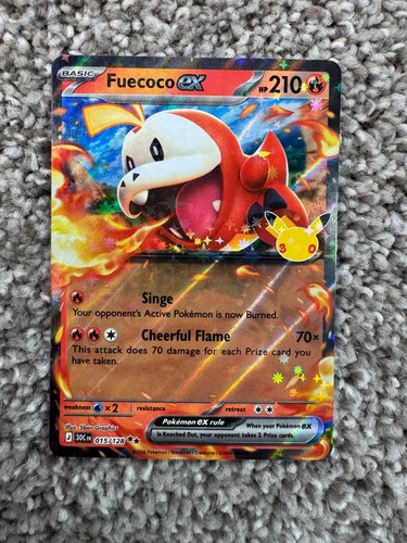 Fuecoco EX 015/128 Pokemon TCG 30th Celebration Anniversary Full Art MINT