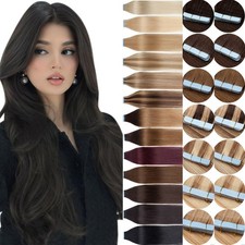 Thick Tape In Human Hair Extensions Straight Long Lasting Remy Hair Skin Weft15A