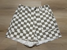 The Post Shorts Women's Checkerboard Shorts Tan Checker Size Small High Rise