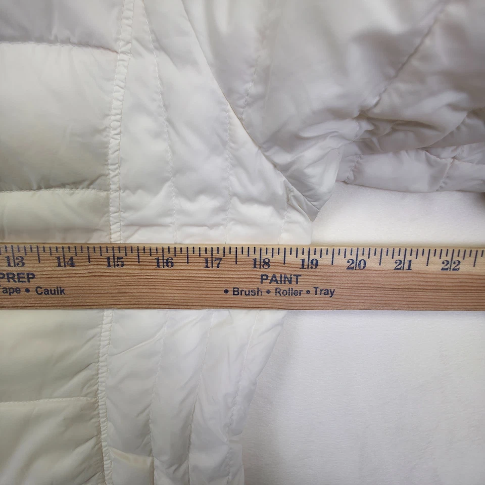 Jaqueta acolchoada térmica feminina 32 graus S branca ganso leve casaco embalável - Imagem 4 de 4