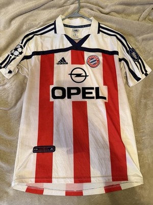Bayern Munich 2000/2001 Away Men s Jersey #7 Scholl w/ Champions League Size-L