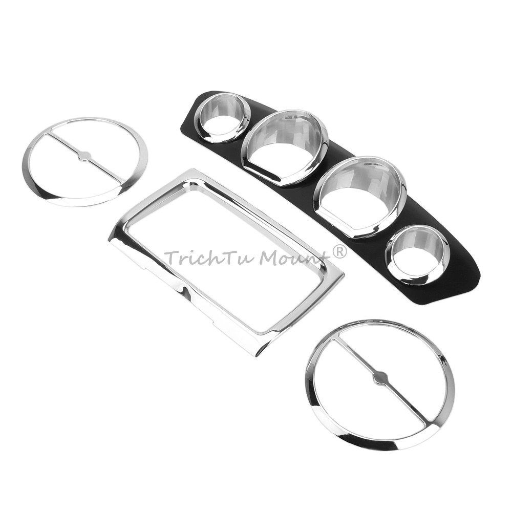 Chrome Speaker Radio Gauge Bezel Trim Ring For Harley Street Glide FLHX/I 14-23