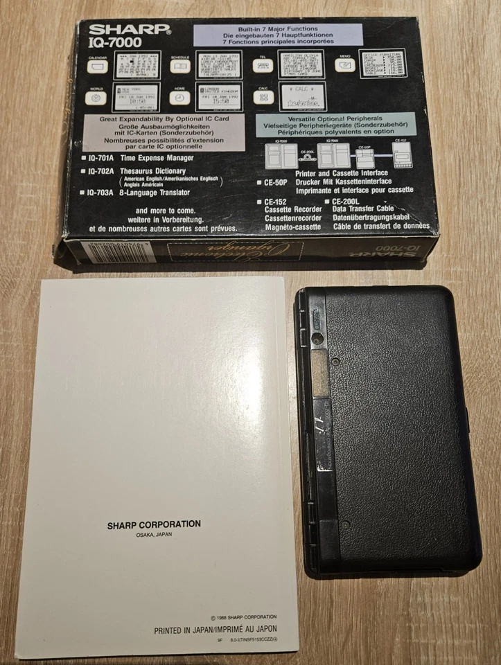 Pack Collector Sharp IQ-7000 + Accessoires -Rare- Vintage Electronic Organizer - Photo 3/4