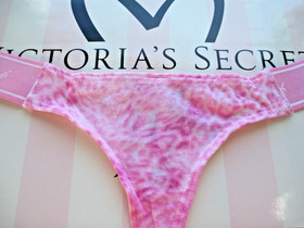VICTORIA'S SECRET PINK Cotton High Leg Thong Panty S M L XL Leopard NWT Logo VS