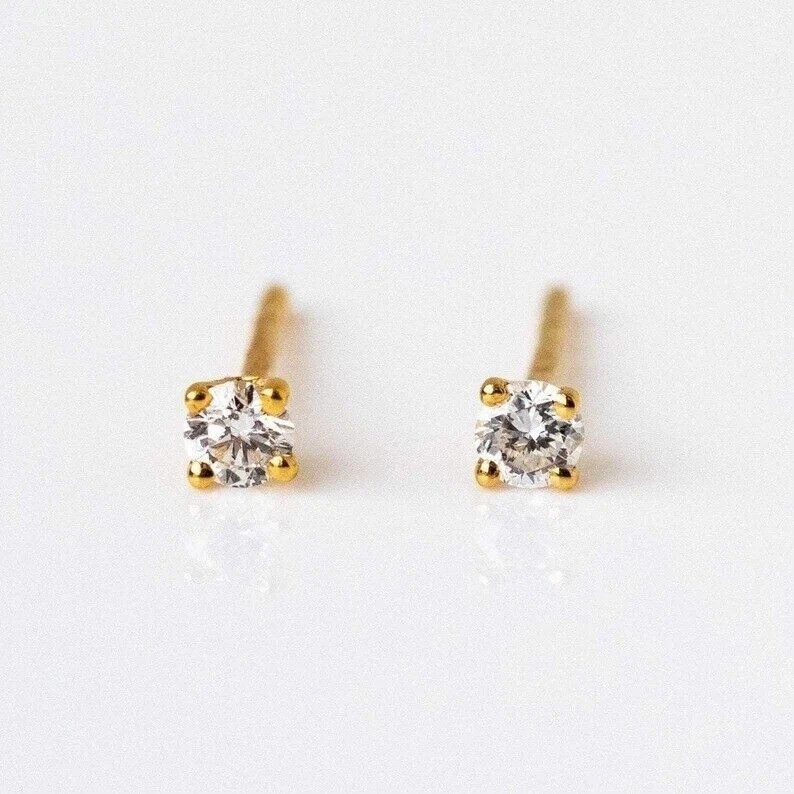 1CT Lab Created Diamond Stud Earrings Solid 925 Sterling Silver Daily Wear
