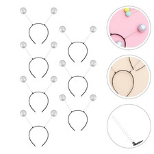 7Pcs Balls Hair Hoops Creative Shiny Headdress Novel Hair Decor Silver