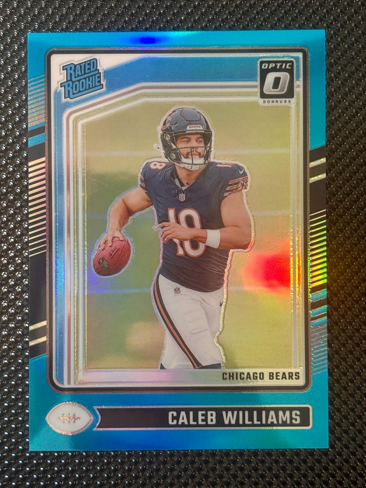 2024 Donruss Optic #201 Caleb Williams Rated Rookie Aqua /299
