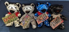 4-Grateful Dead 7" Beanie Bears -Princess Moon, Father Time, Uncle Sam, Dupree