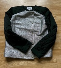 American Retro Silver And Black Contrasting Jacket Best Fit 10/12 Y2k Style