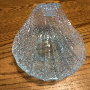 Ice Blue, Textured, Shell Dish
