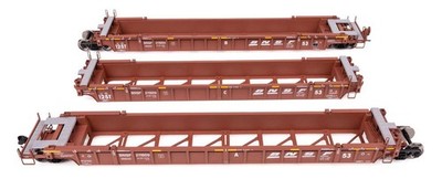 Walthers HO Scale ~ Articulated 3-Unit 53' Well Car ~ BNSF #211509 ~ 910-55817