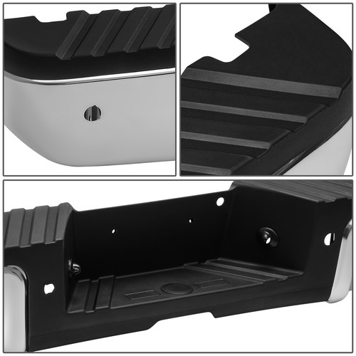 Barra frontal de parachoques trasera cromada para 08-16 Ford F250 F350 SD con orificios de sensor - Imagen 4 de 8