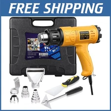 Heavy Duty 1800W Heat Gun Kit - Adjustable Temp Control