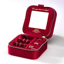 Luxury Plush Velvet Jewelry Box - Travel Jewelry Box - Travel Jewelry Case Or...