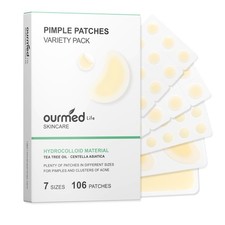 Hydrocolloid Pimple Patches for Face 106 Count, 7 Shapes   Invisible Acne Pat...