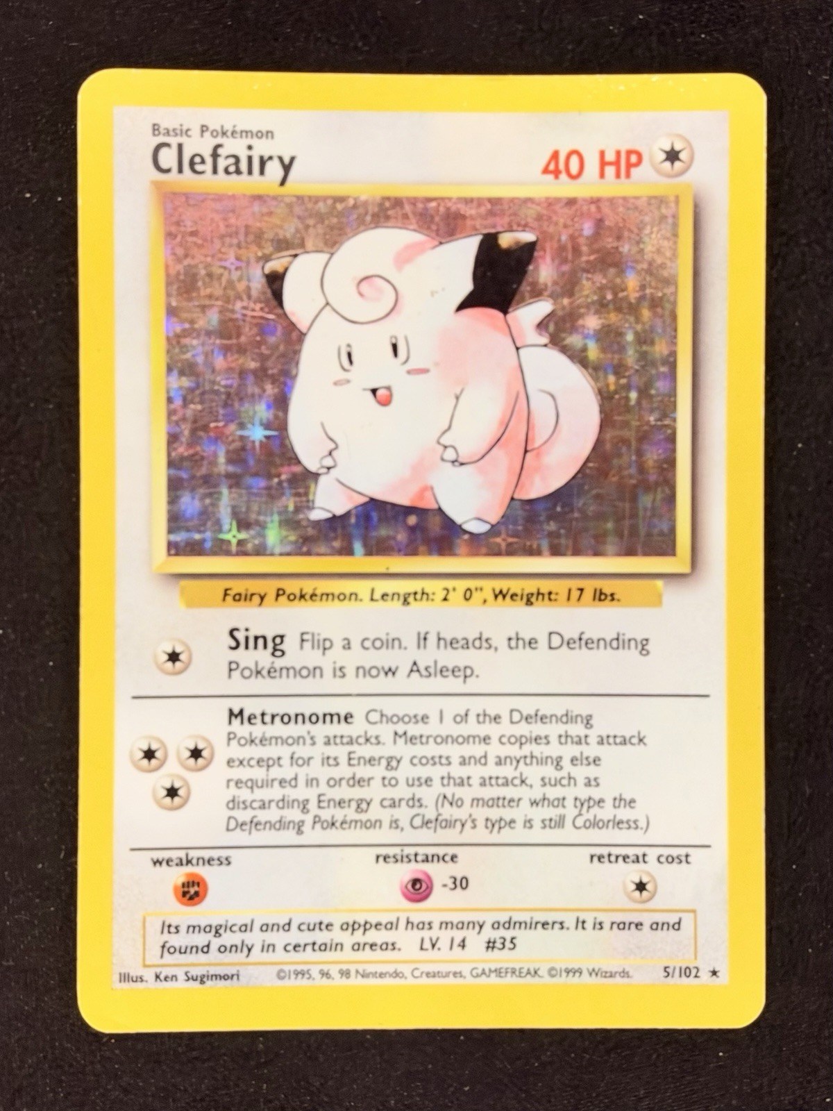 Clefairy 005/102 Base Set Holo