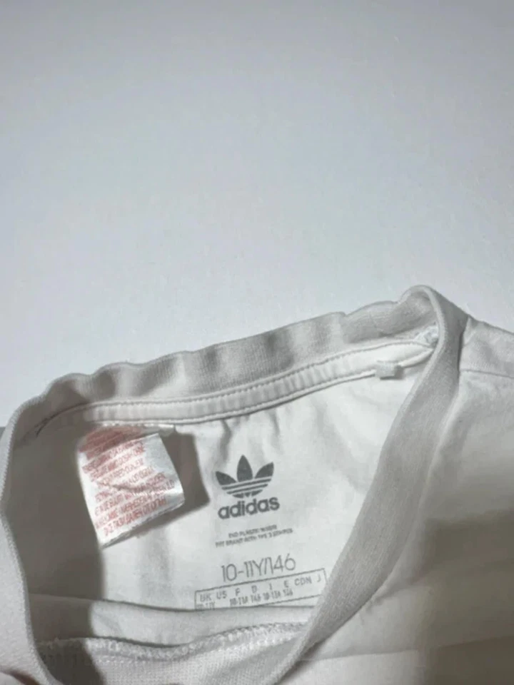 T-Shirt adidas Enfant Classique Blanc Taille 10-11 Ans 6 - Photo 2/3