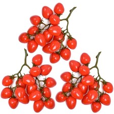  Set of 3 Artificial Cherry Tomatoes Fake Vegetables Salad Festival Home Kitc...