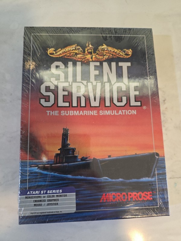 Silent Service Atari 1040/520 ST Disk By Microprose Factory Sealed- BRAND NEW