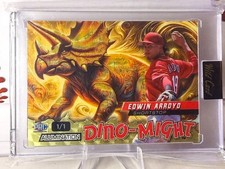 2024 Wild Card Baseball Dino-Might 1/1 EDWIN ARROYO Gold Swirl Cincinnati Reds