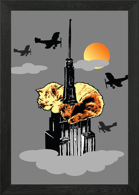 Kitty Scape - Cat Nap Framed Wall Art Poster Canvas Print Picture