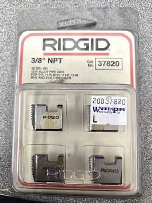 #ad #ad 3 8quot;NPT RIDGID Pipe Threading Dies 37820 *UNOPENED IN BOX NEVER USED* $50.00