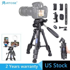 62cm Tabletop Camera Tripod Lightweight Mini Travel Tripod with 3-Way Pan Head