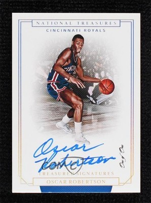 2019 Panini National Treasures Platinum 1/1 Oscar Robertson #TS-ORB Auto HOF 4x4