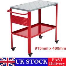Mobile Welding Table 540KG Capacity 915mm x 460mm Table Top Portable Workbench