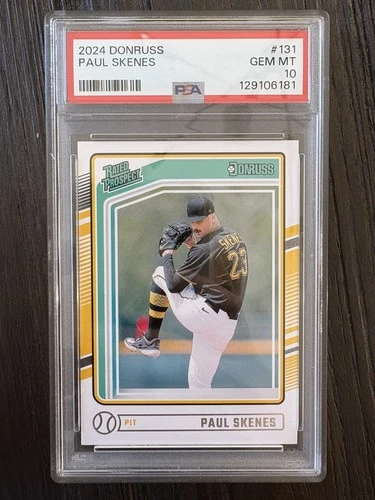 2024 Panini Donruss - Rated Prospects Paul Skenes #131 (RC) PSA 10 Cy Young Awd!