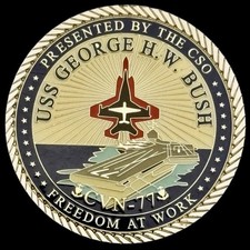 USS George H.W. Bush CVN-77 Challenge Coin Combat Systems CSO Navy