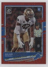 2020 Panini Donruss Optic Rookies Red Mojo Prizm Julian Okwara #144 19zq