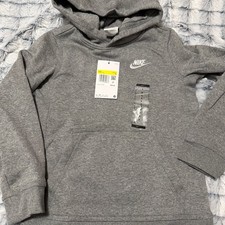 Nike Kids Sportswear Pullover Hoodie Grey Size S